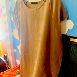 Curator silk blend tunic M grayish brown color - local SF brand